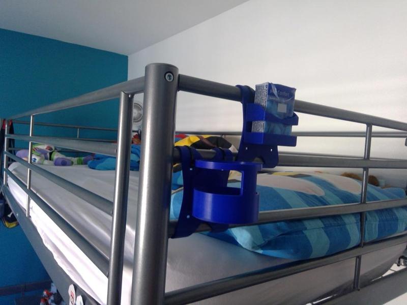 Bottle/Kindle stand for IKEA SVARTA Bed