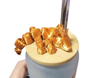 Articulated Fox Straw Topper - Fits Stanley 