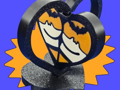 Fidget Spinner Heart Butt Batty Booty & Stand