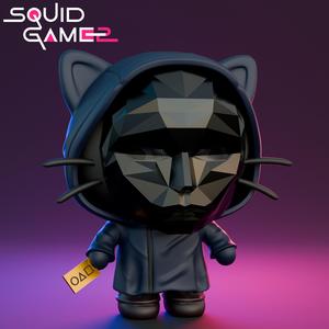 squid game CHOCOCAT - hello kitty - STL & 3mf Multicolor