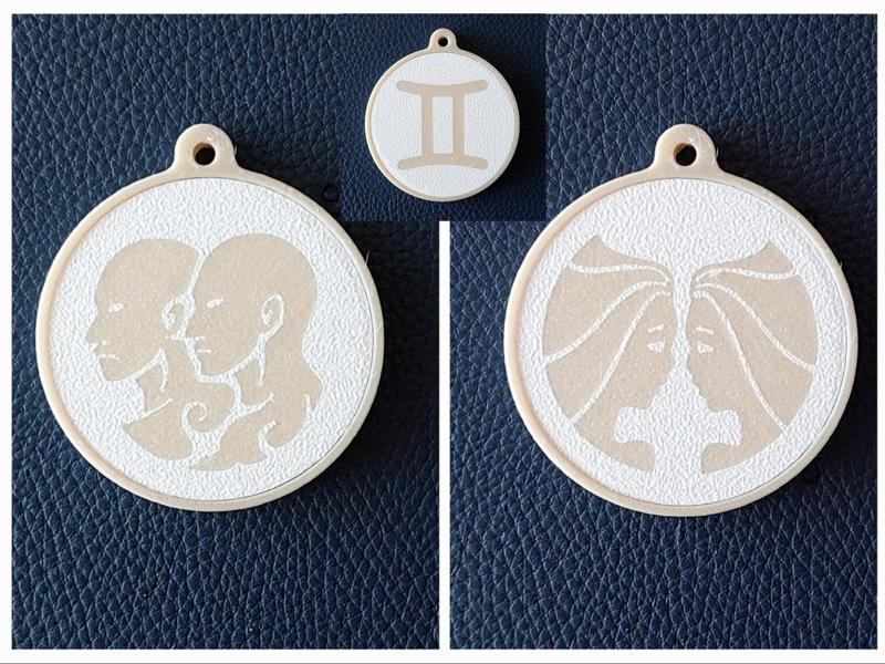 Gemini Zodiac Keychain