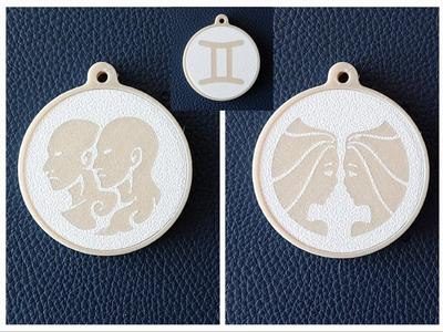 Gemini Zodiac Keychain