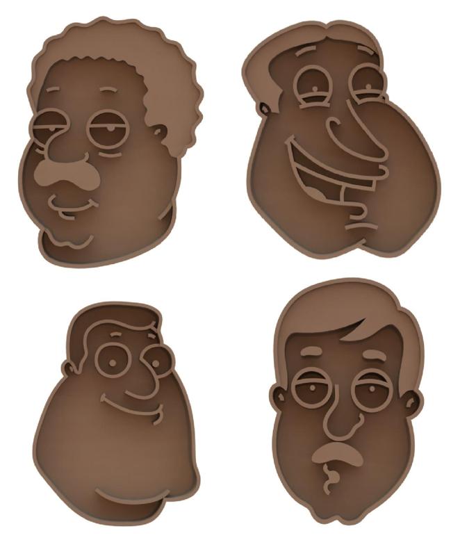 Family Guy cookie cutters pack