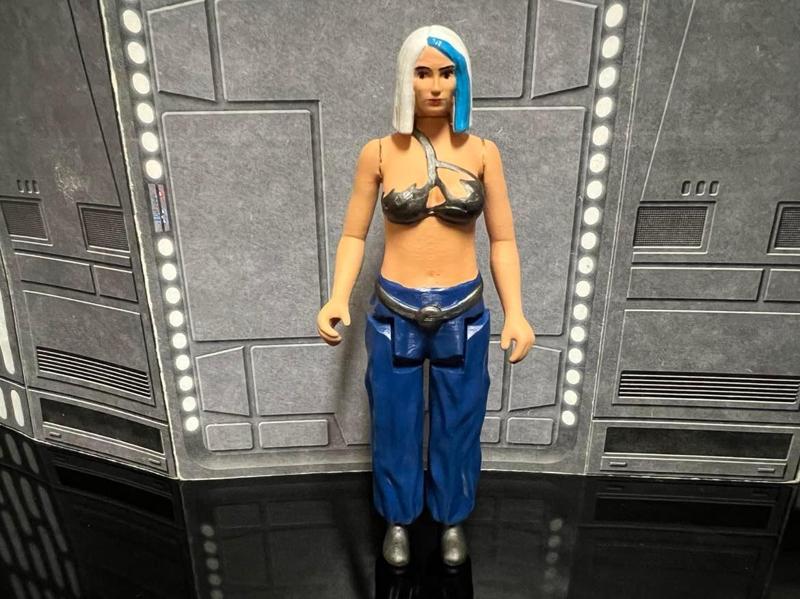 JESS VINTAGE CUSTOM STAR WARS ACTION FIGURE, KENNER 3.75", JABBA'S PALACE DANCER, CUSTOM 1/18 FIGURE