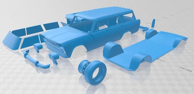 Fiat 2300 Familiare 1963 Printable Car