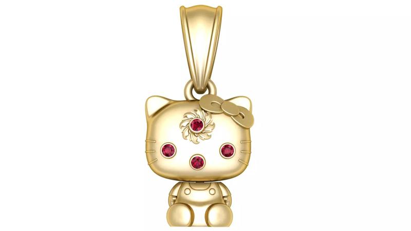 CAT GOLD PENDENT