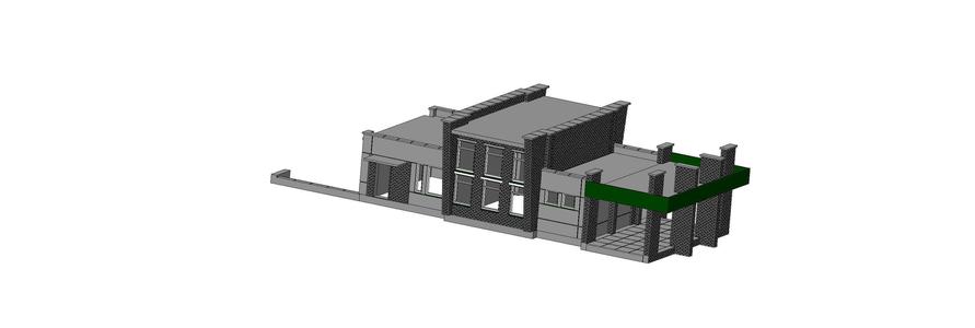 Typical project of the station building for 25 passengers in 1972