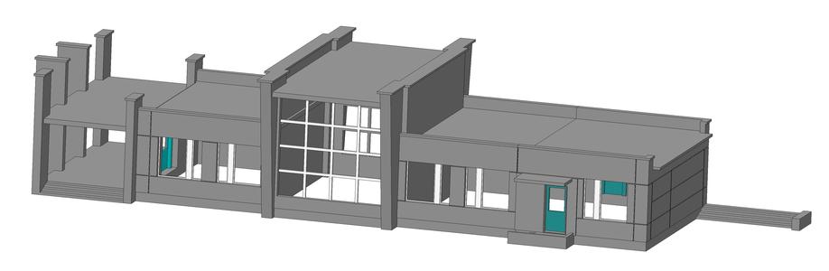 Typical design of a station building for 50 passengers