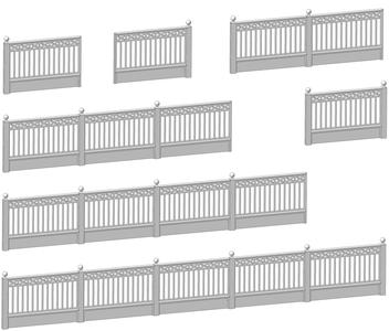 Type fence section with tops (Light)