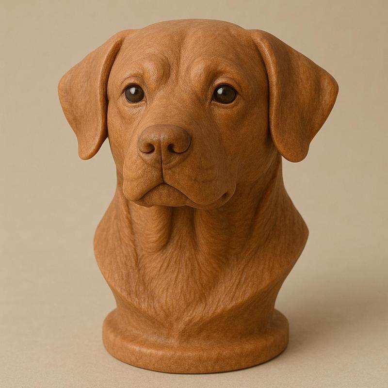 Dog Bust Sculpture – 3D Printable STL File