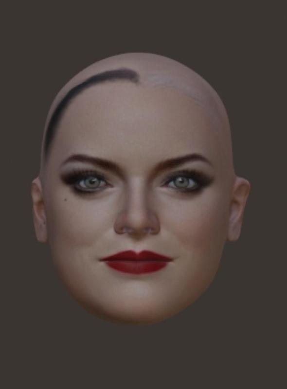 EMMASTONE - CRUELLA - SPIDERGWEN- SPIDERMAN- - DC -  MARVEL  - PHOTOGRAPHIC QUALITY FOR FULL COLOR PRINT AND PRINT SINGLE COLOR - HEAD FOR ACTION FIGURES, MARVEL LEGENDS, DC COMICS, 6 INCHES