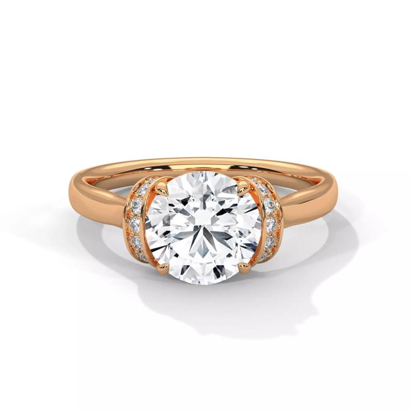 Bi Side Pannel Solitaire ring with 360 view animation