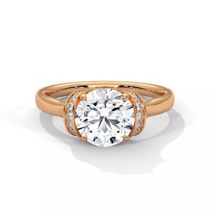 Bi Side Pannel Solitaire ring with 360 view animation