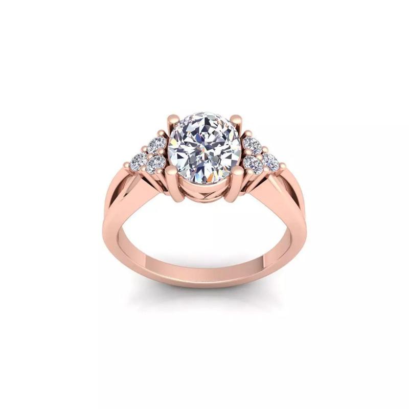 Woman Engagement Ring 3d Model and Render 7