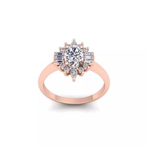 Woman Engagement Ring 3d Model and Render 4
