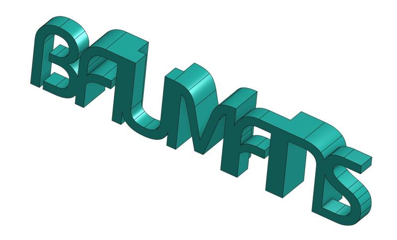 FONT BAUMANS ATTACHED LETTERS OFFICE DECO