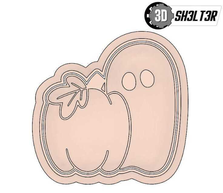 HALLOWEEN PUMPKIN AND GHOST COOKIE CUTTER