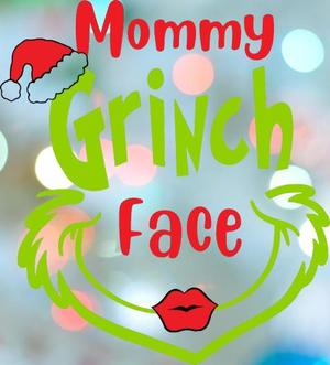 Christmas Mommy Grinch Face Stamp Cookie Cutter Set