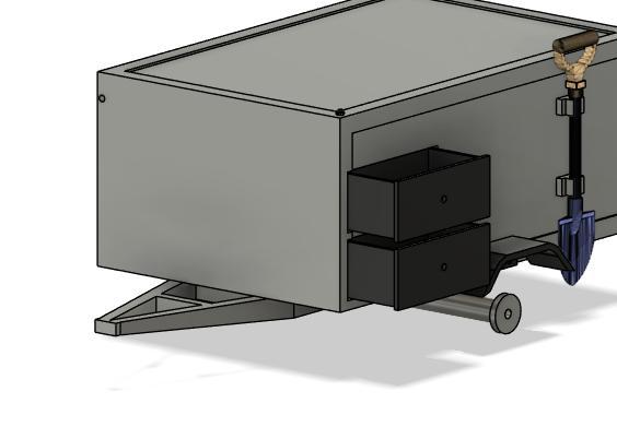 Camping trailer  for RC cars  Wide 130m Lenght 200mm and 85mm