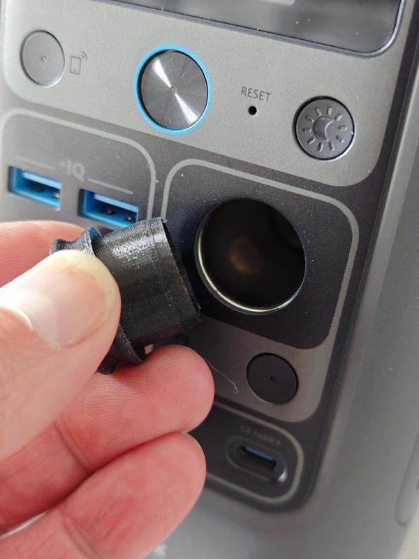 Car lighter protective cap for Powersation / Powerbank (Anker Solix)