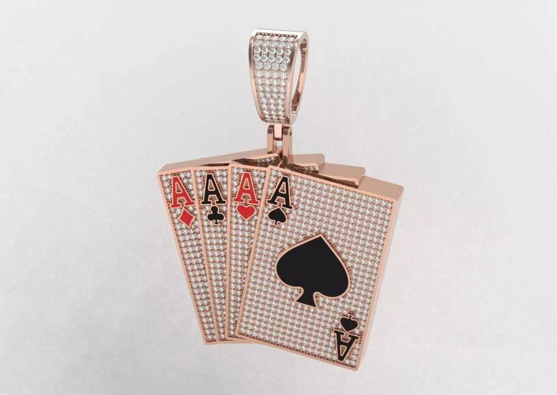 Poker Card hiphop Pendant