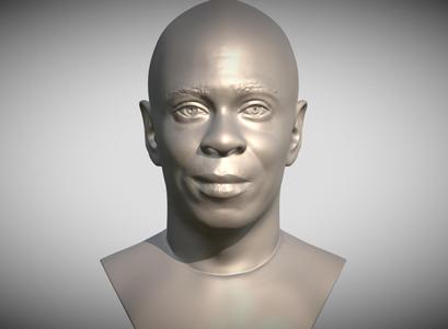 Dave Chappelle bust for 3D printing