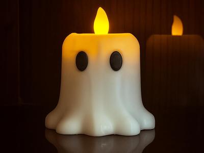 Cute Spooky Ghost Tealight Candle-No AMS & Support