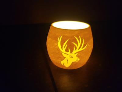Tealight with deer head
