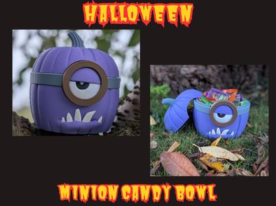 Bad Minion Stuart Pumpkin Halloween Candy Bowls