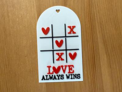 love always wins gift tag