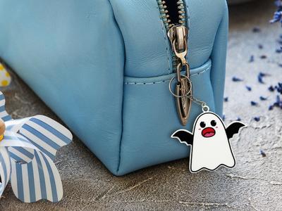 Happy Winged Ghost Keychain