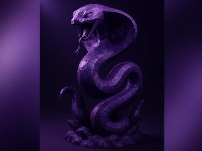 Arbok low poly model