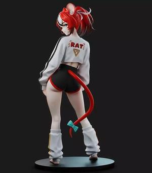 Anime Girl Rat Character