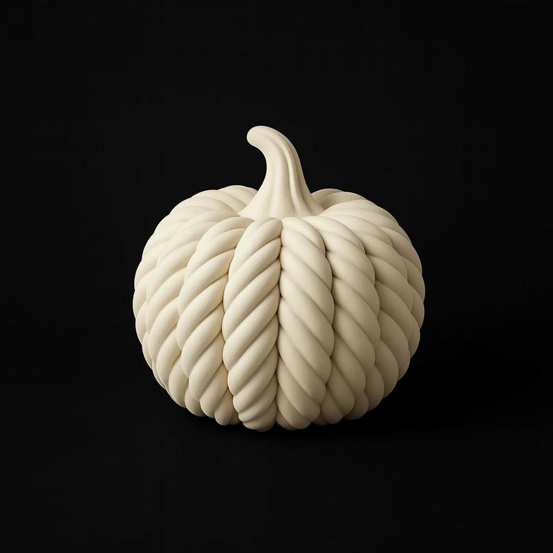 ROPE PUMPKIN.HALLOWEEN DECOR.ABSTRACT PUMPKIN
