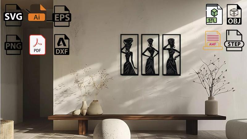 African Women Wall Decor Art