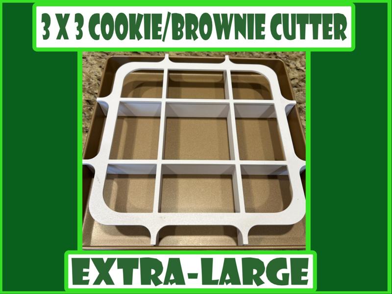 3x3 Extra-Large Cookie/Brownie Cutter