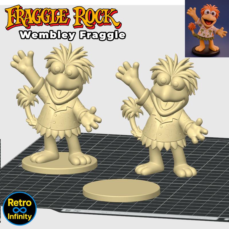 Wembley - Fraggle Rock 3D figure Retro Infinity style (90mm) : vinyl collectible