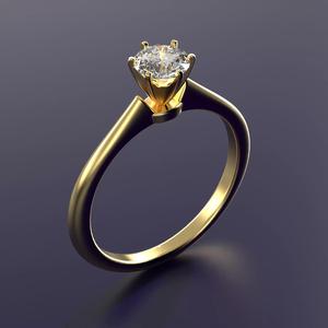 solitare engagement ring 6 prong 006