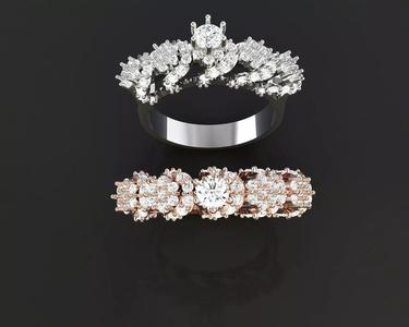 Solitaire Wedding Engagement Women Ring 3D print model