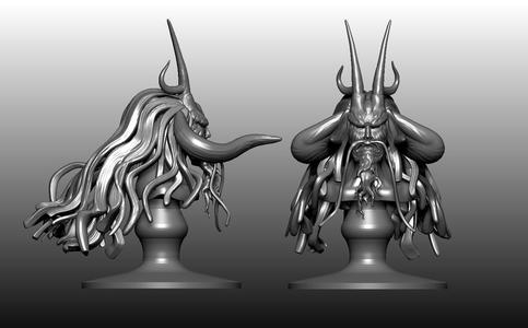 one piece - kaido hybrid form - bust OBJ/STL