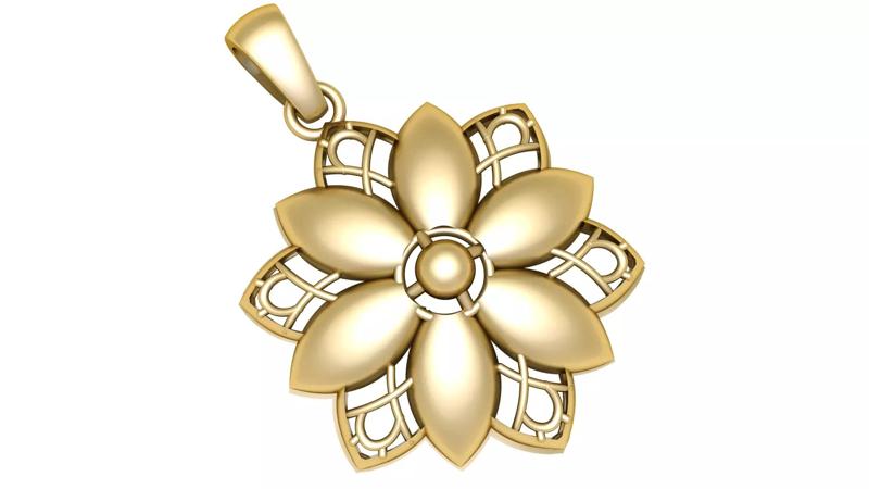 DAISY FLOWER PENDANT 3D PRINTABLE MODEL
