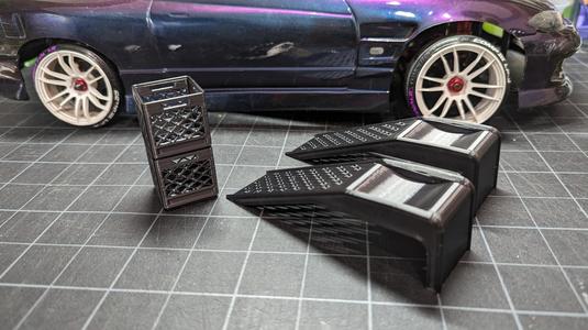 RAWC RC 1:10 Wheel Ramps & Milk Crate