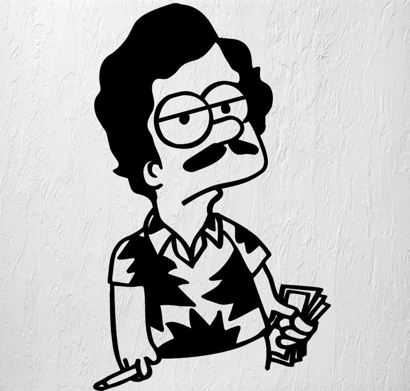 THE SIMPSONS PABLO ESCOBART WALL ART 2D DECORATION