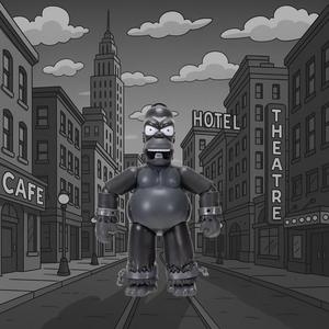 King Homer with mini Marge Simpsons