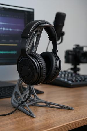 Generative Headphone Stand – Futuristic 3D Printed Headset Holder