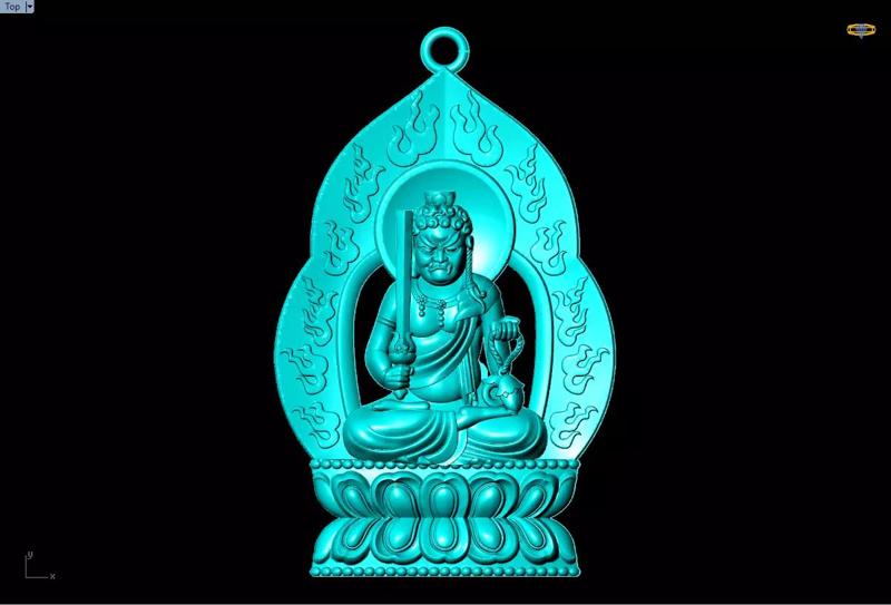 Acala Vidyaraja Buddha pendant