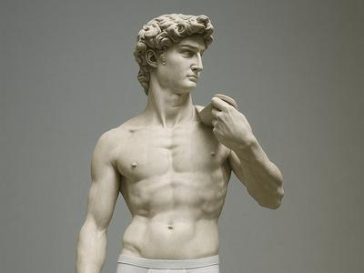 David Statue with Underwear