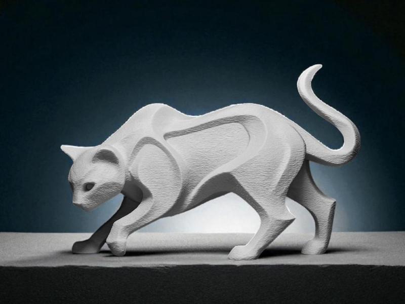 Walking Cat – modern ornamental design
