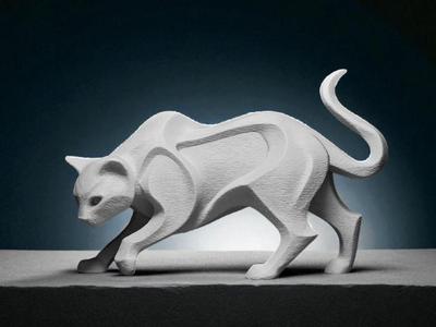 Walking Cat – modern ornamental design