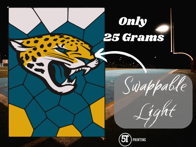 Jacksonville Jaguars light (swappable glass)
